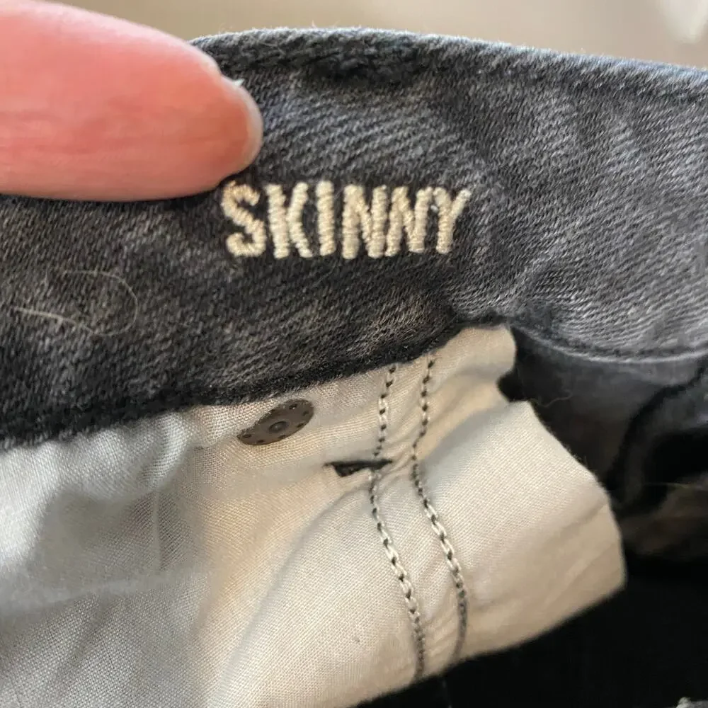 American Eagle‎ Gray Skinny Denim Jeans Size 14